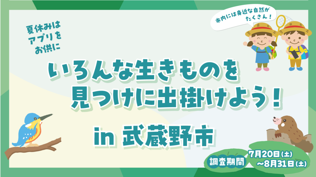 夏休みは武蔵野で生きものを見つけに出掛けよう！