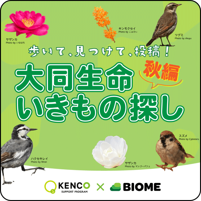 【Biome x  KSP】楽しく歩いていきもの探し（秋編）クエスト配信開始